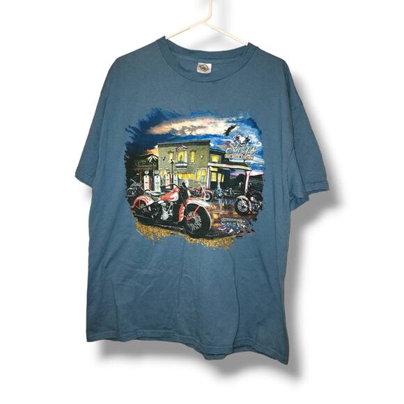 Vintage Y2K Sturgis Men's 100% Cotton Front & Back Graphic Motorcycle T-shirt sz - Picture 3 of 5